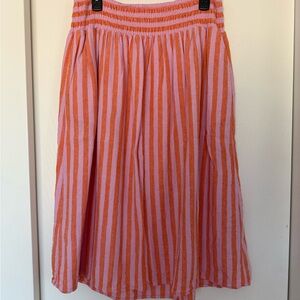 a new day Orange and Pink Striped A-Line Skirt